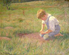 Boy Setting Trap