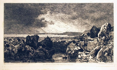 Les Roches Noires pres Trouville (Maree basse)