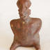 Pre-Columbian Red Figurine with Large Skull