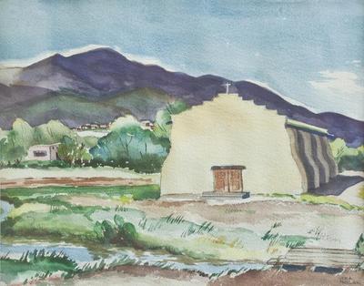 View of Rancho de Taos, New Mexico