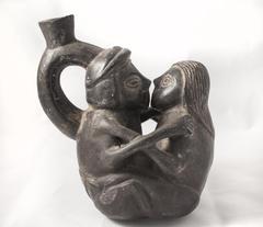 Vessel with Man and Woman Seated, Facing Each Other