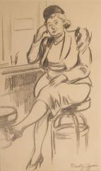 Woman on Bar Stool