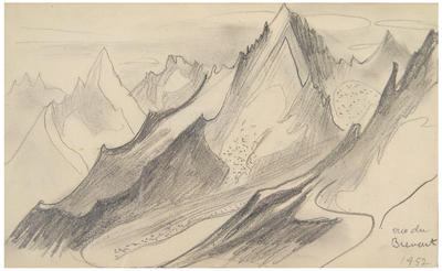 Vue du Brevent 1952