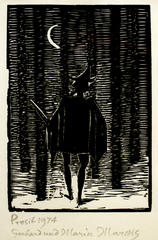 Neujahrsgruss 1974 (Jaegen im Wald) (New Year's Greeting 1974 Hunters In the Wood)