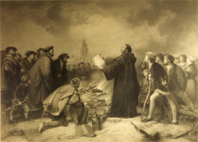 Luther Verbrennt die Papstliche Bann-Bulle