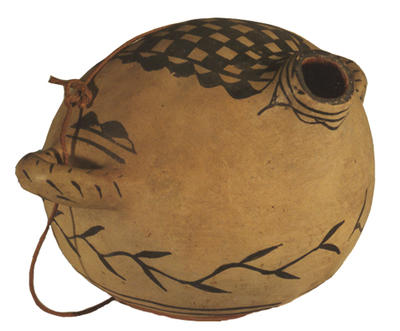 Sphere Shaped Vessel with two Handles and Opening