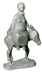 Alte Eselreiterin=Old Woman Riding Donkey