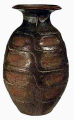 Six Sided Reformed Vase with Carved Decoration