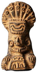 Hollow Seated Figure with Large Headdress