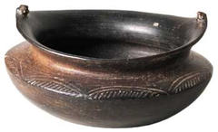 Rim-shouldered Blackware Bowl